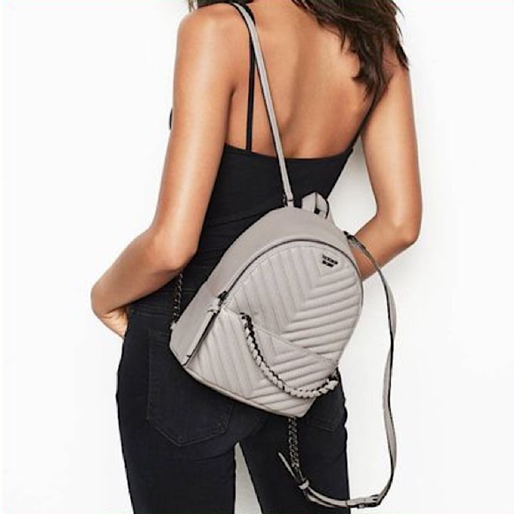 Victoria's Secret Pebbled V-Quilt Small City
Mini Backpack